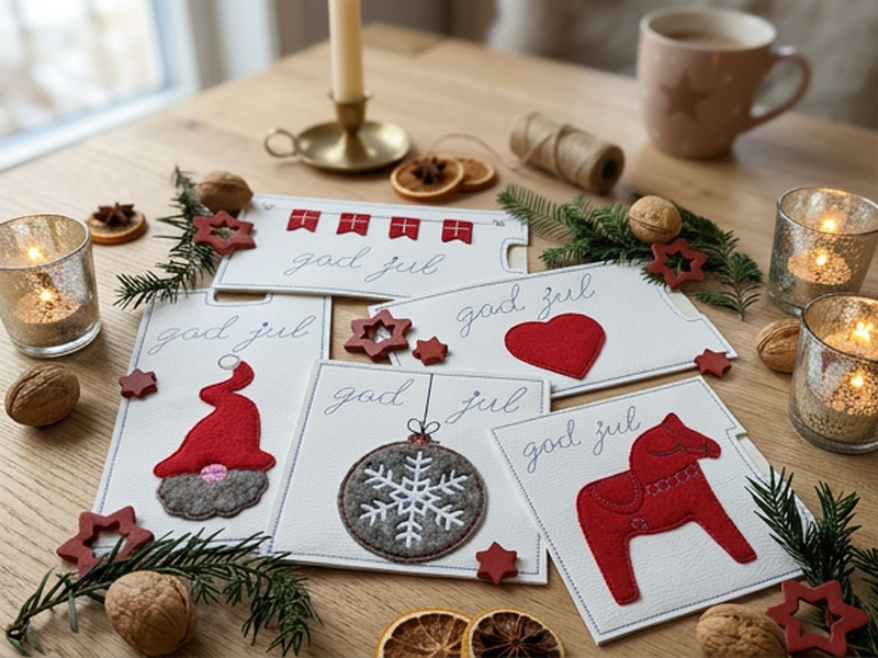 Weihnachtlich skandinavische Schokoladenhüllen - ITH-Stickdatei